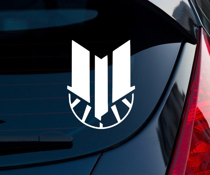 Vox Solaris Warframe Matte White Indoor/Outdoor Vinyl Decal 5.6"x4.3"
