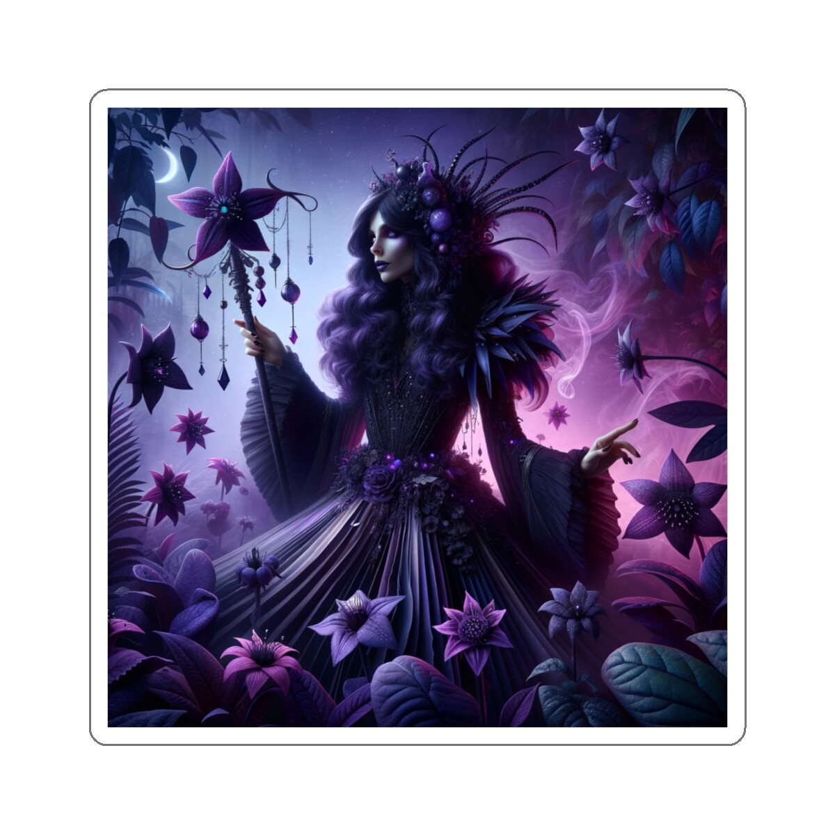 Sticker Sinister Nightshade Sorceress Dark Art 2×2 3×3 4×4 6×6
