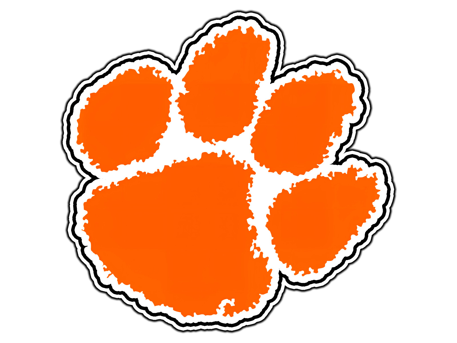#254 Clemson Tigers Paw Logo Waterproof Vinyl Sticker Decal Die-Cut