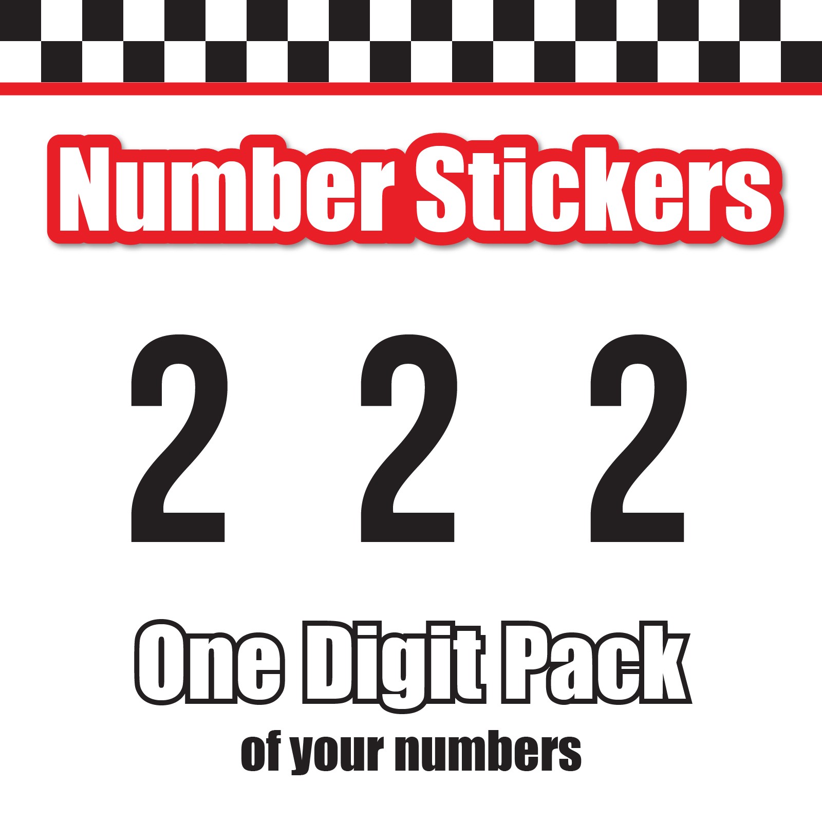 3x 3 Digit Custom Single Number Stickers Decal Locker Door Mailbox Bebas Neue