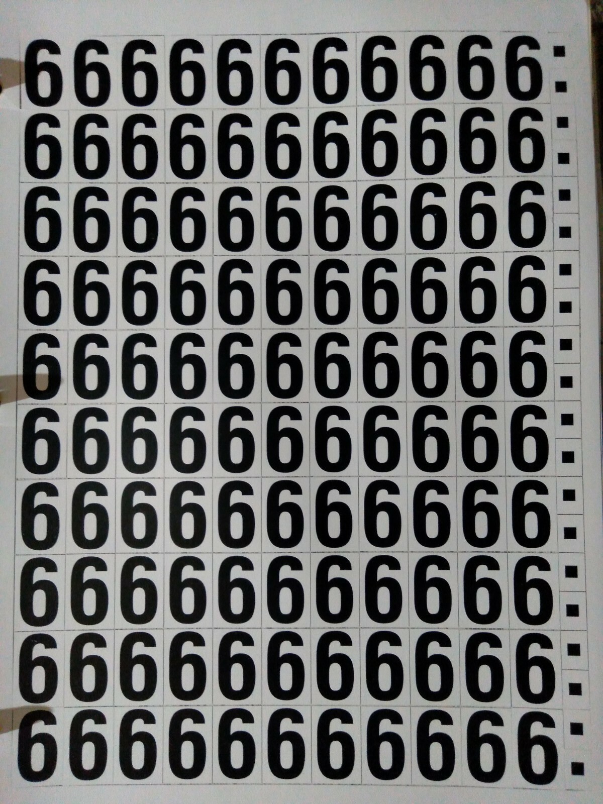 1" Set of Digits Numerals Mailbox Home Locker House Numbers Vinyl Sticker Decal