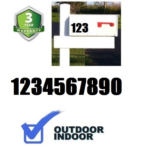 Lot of 40 White,Black,Silver,Blue Vinyl Mailbox,Tool Box,Locker Numbers [IMPACT]