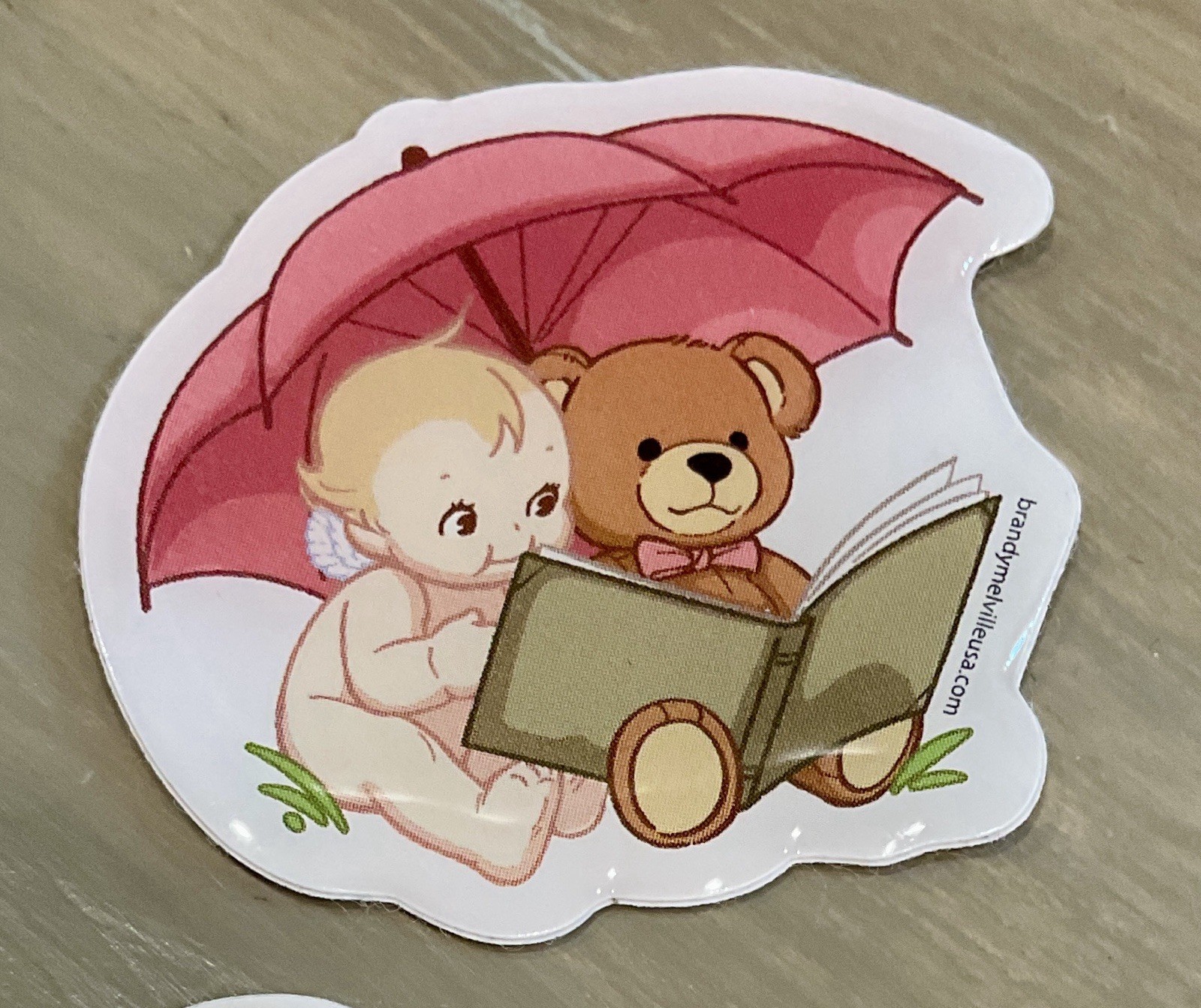Brandy Melville USA Cherub Baby/Bear Bubble~America Sticker Lot~2 Pins~Pouch NEW