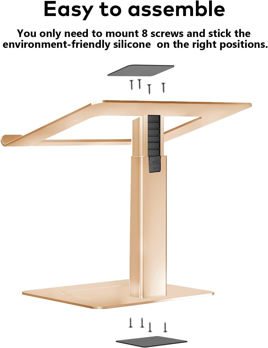 Laptop Stand for Desk, Ergonomic Aluminum Laptop Stand Adjustable Height from…