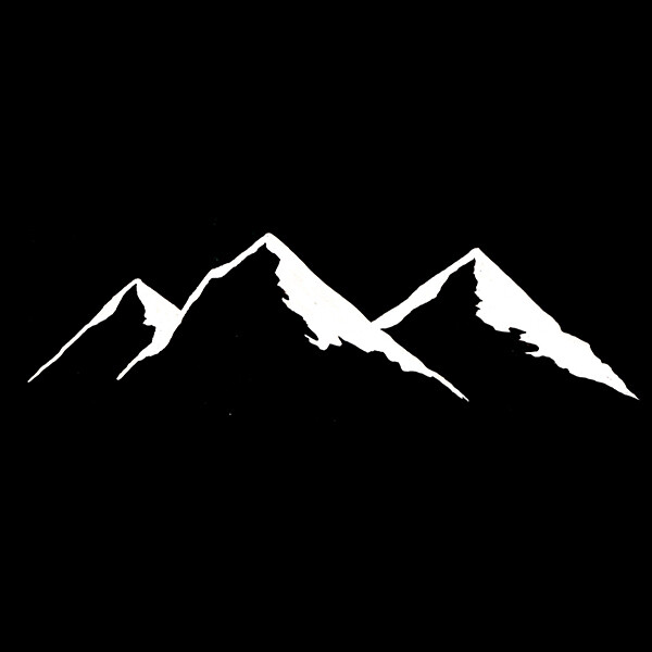 Mountain Range vinyl sticker decal hiking skiing outdoors