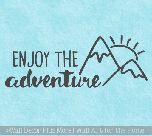 Camper Vinyl Art Stickers Enjoy The Adventure Sunrise Motorhome Decal Stickers
