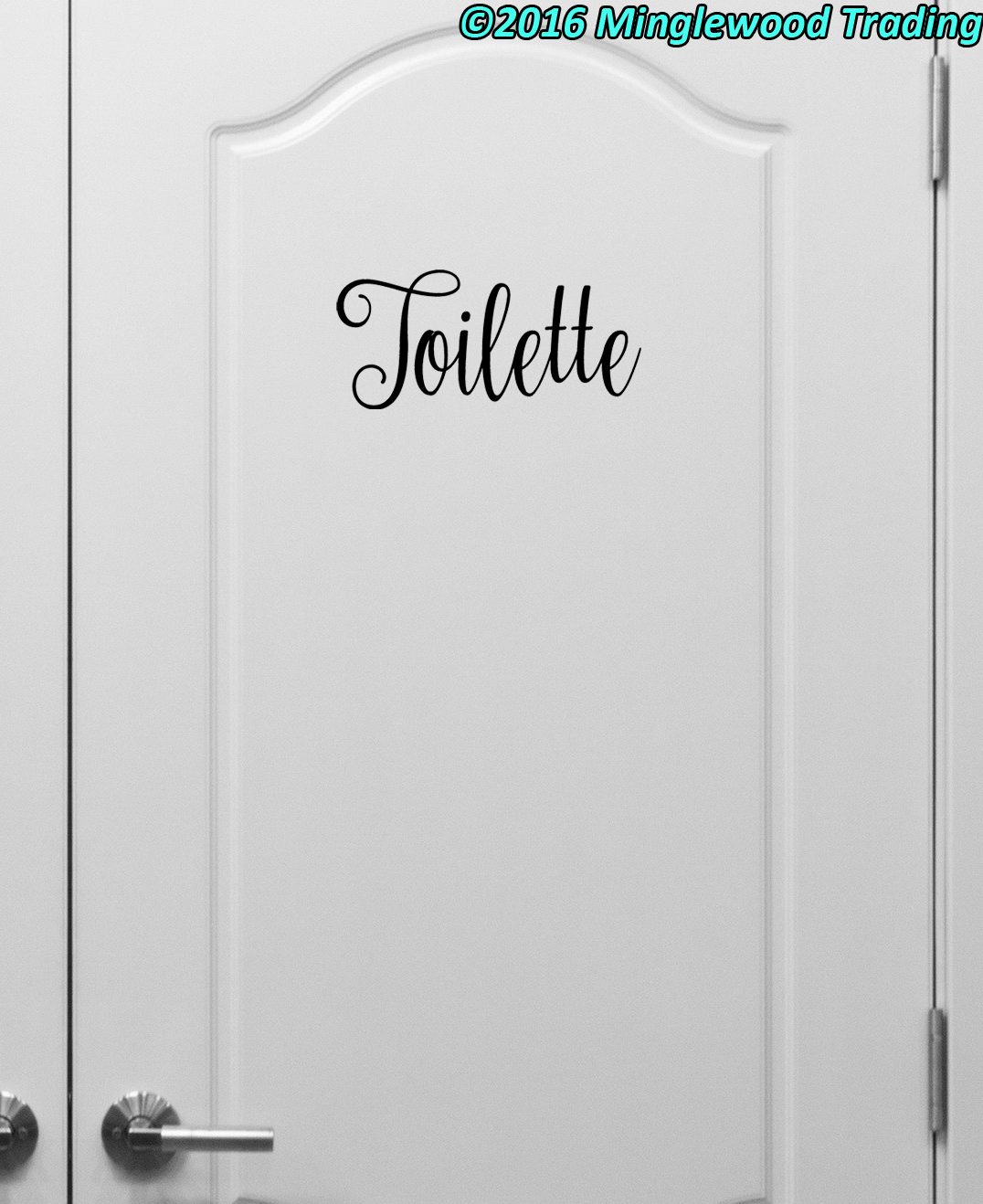 TOILETTE Vinyl Sticker – Bathroom Door Sign Restroom Toilet – Die Cut Decal