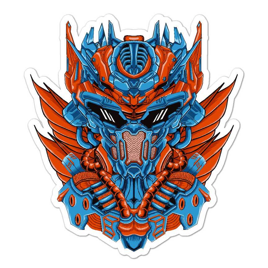 Mech Robot Android, Vinyl Decal Sticker, Indoor Outdoor, 3 Sizes, #8213