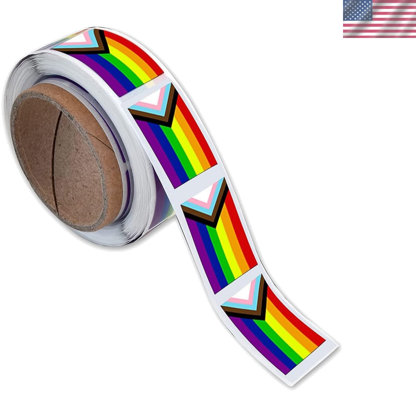 250 Progress Pride Rainbow Flag Stickers – Show Your LGBTQ+ Support Everywhere