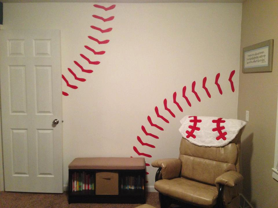 Baseball Stitches Wall Decal Vinyl Sticker Bedroom Boy Kids 2083