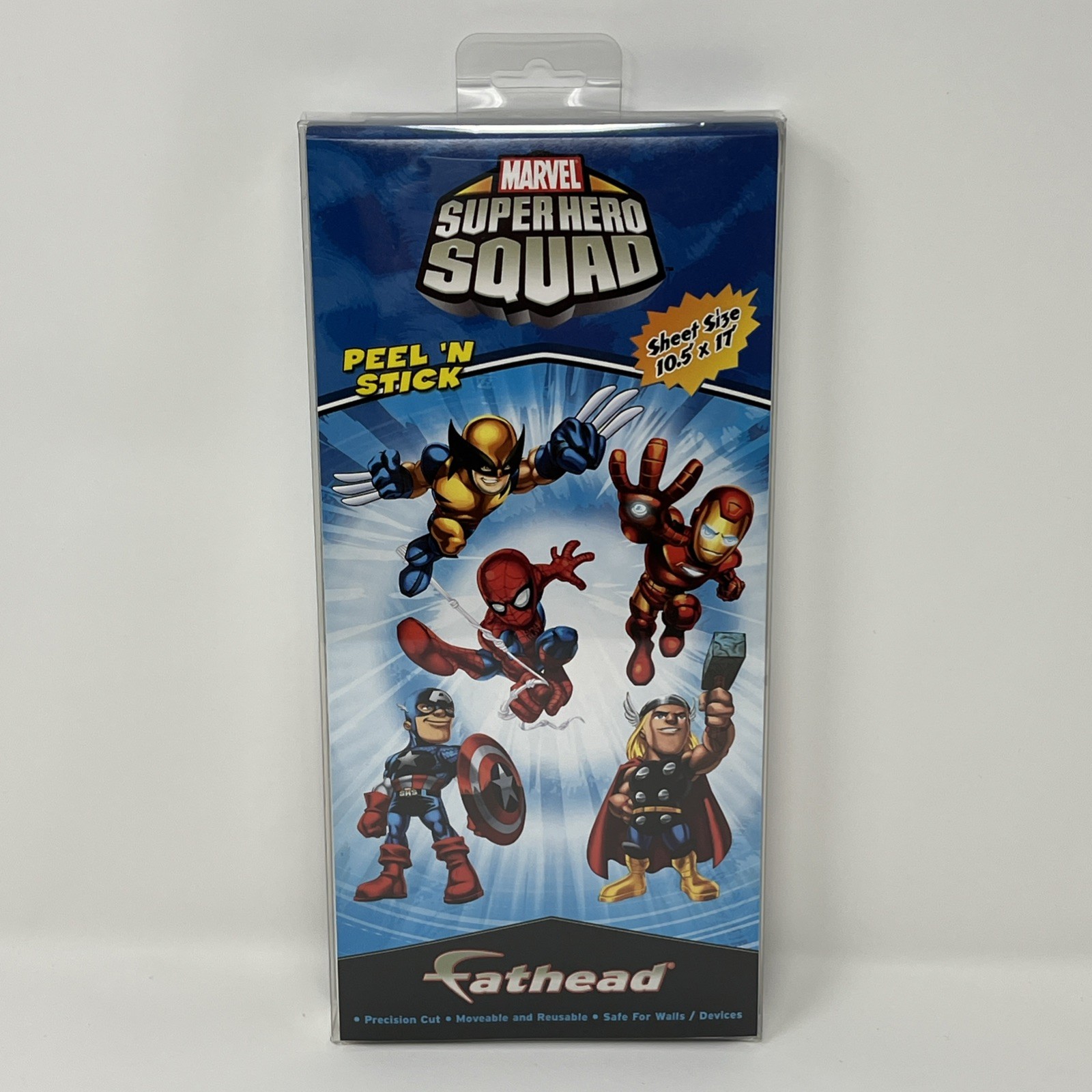 Fathead Marvel Super Hero Squad Peel & Stick Decals Thor Spider-Man Iron Man