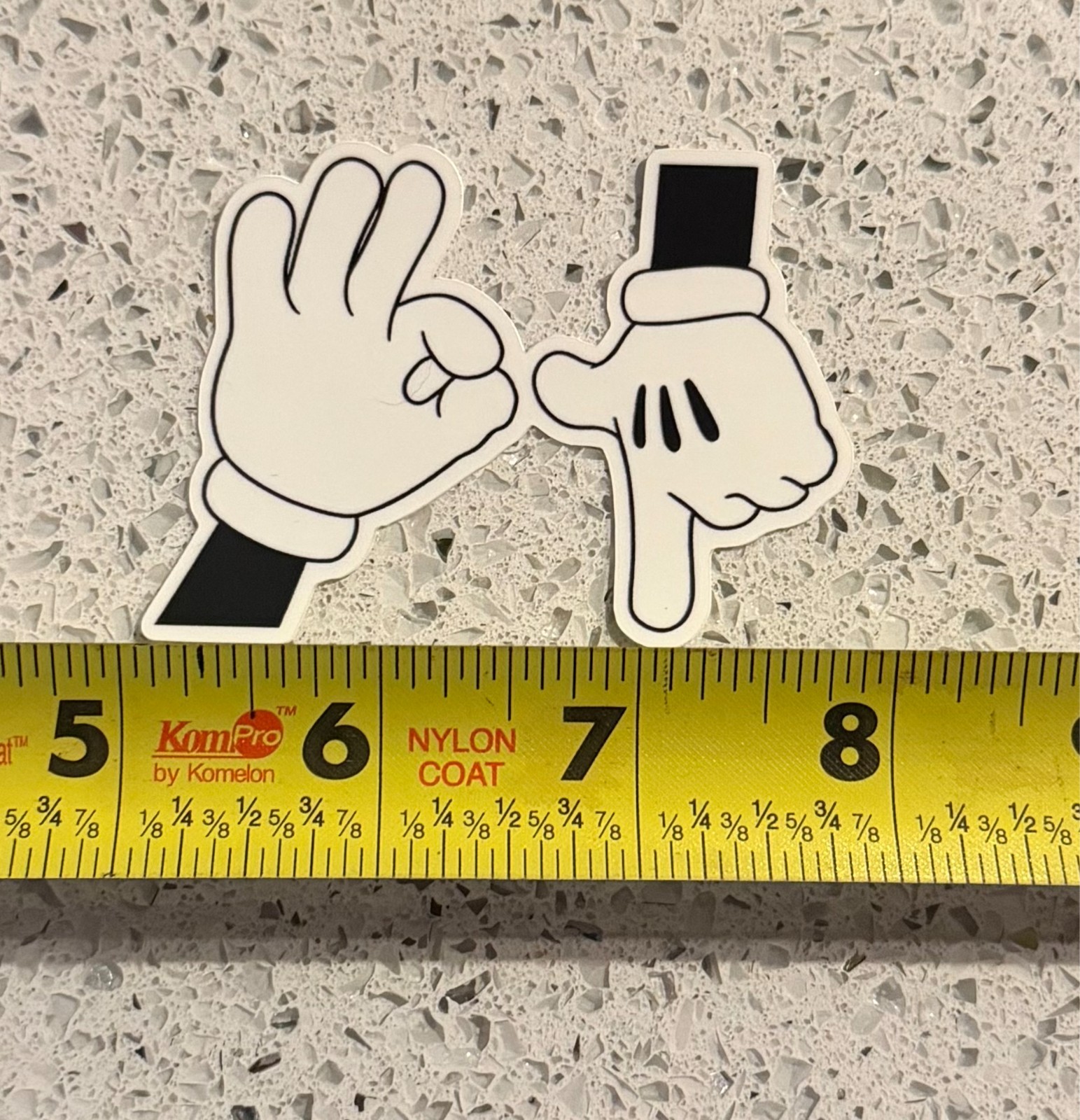 Trendy “67” Mickey hands 3” Sticker Refunded shipping details in description