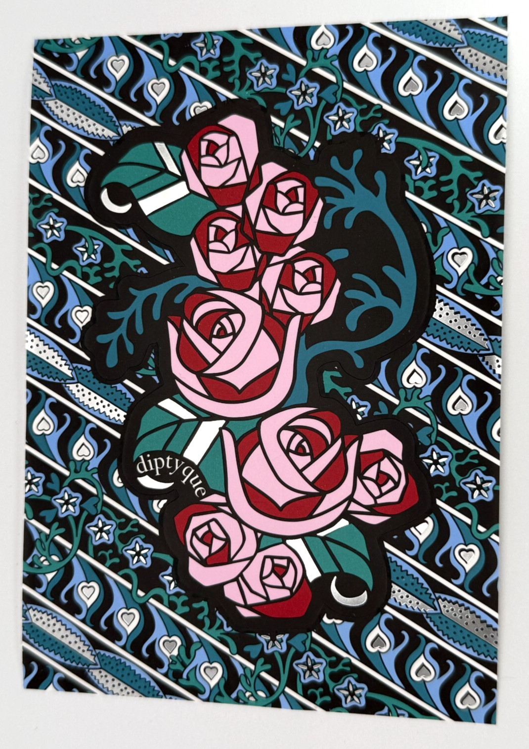 RARE DIPTYQUE EAU ROSES DECAL / STICKER – LIMITED EDITION – MADE IN FRANCE – NEW