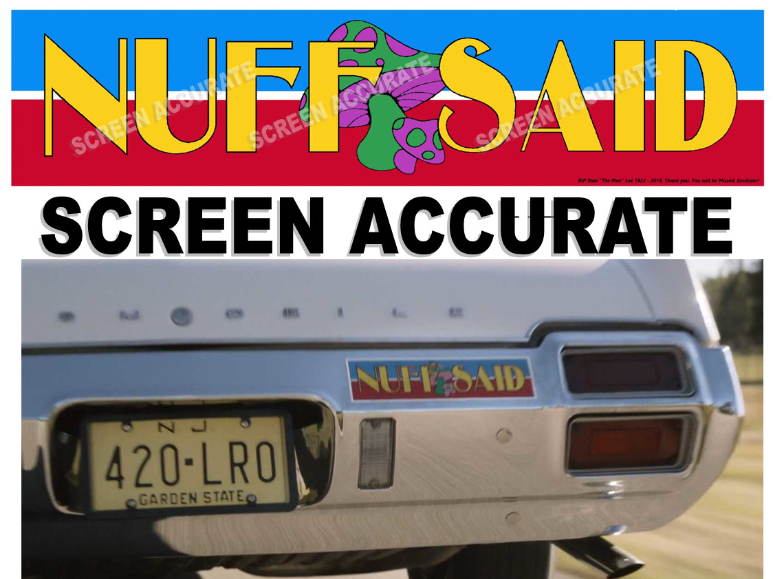 Stan Lee's Final MCU Cameo NUFF SAID Bumper-sticker Prop Repro Avengers Endgame 