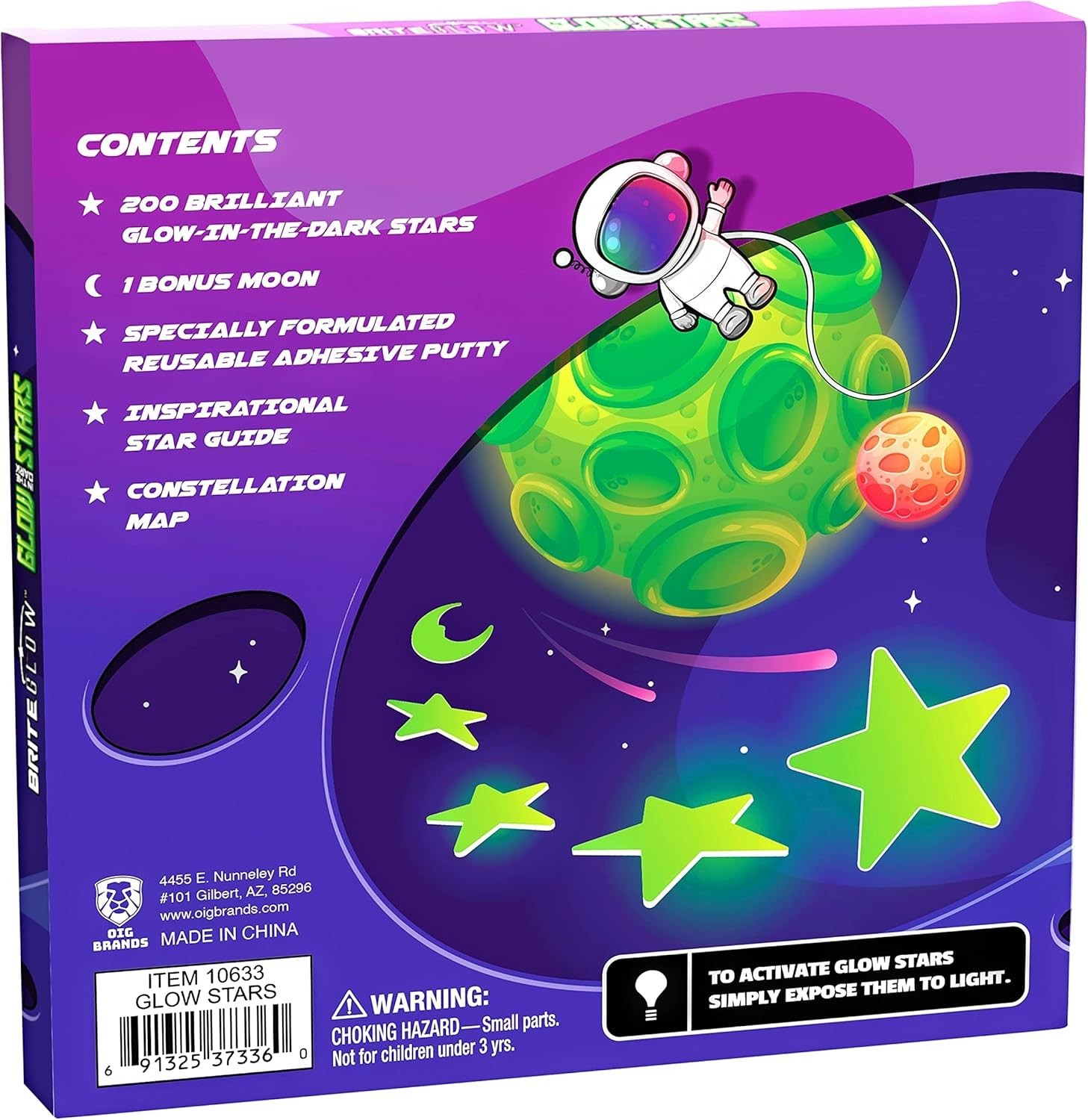 Ultra Bright 200 Pcs Glow in the Dark Star Stickers with Moon – Kids Night Decor