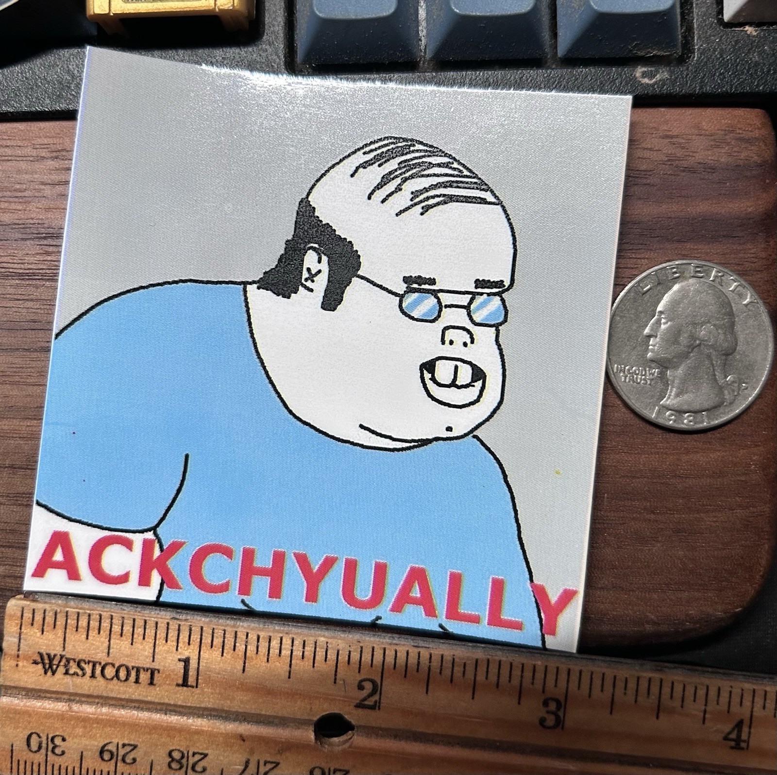 Ackchyually Meme – Glossy Vinyl Sticker