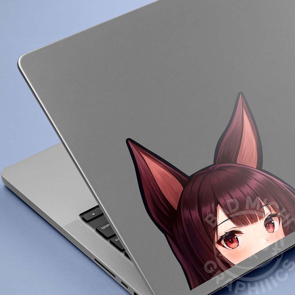 Azur Lane Akagi Peeker Peeking Waifu Anime – Kawaii Vinyl Decal Sticker USA