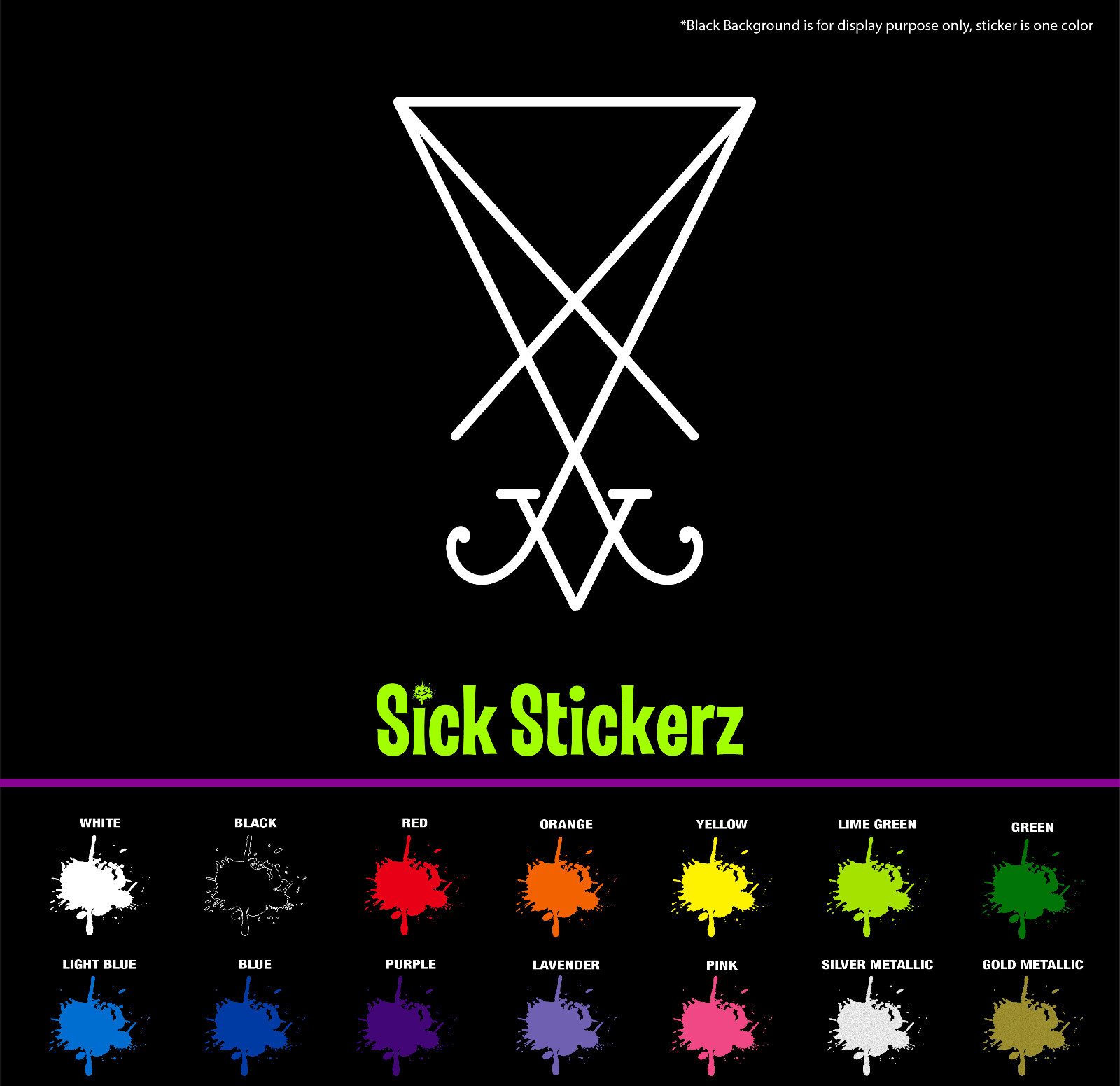 Lucifer Satan Devil Decal Bumper Sticker Car Windows Emo Witchcraft Hell Goth