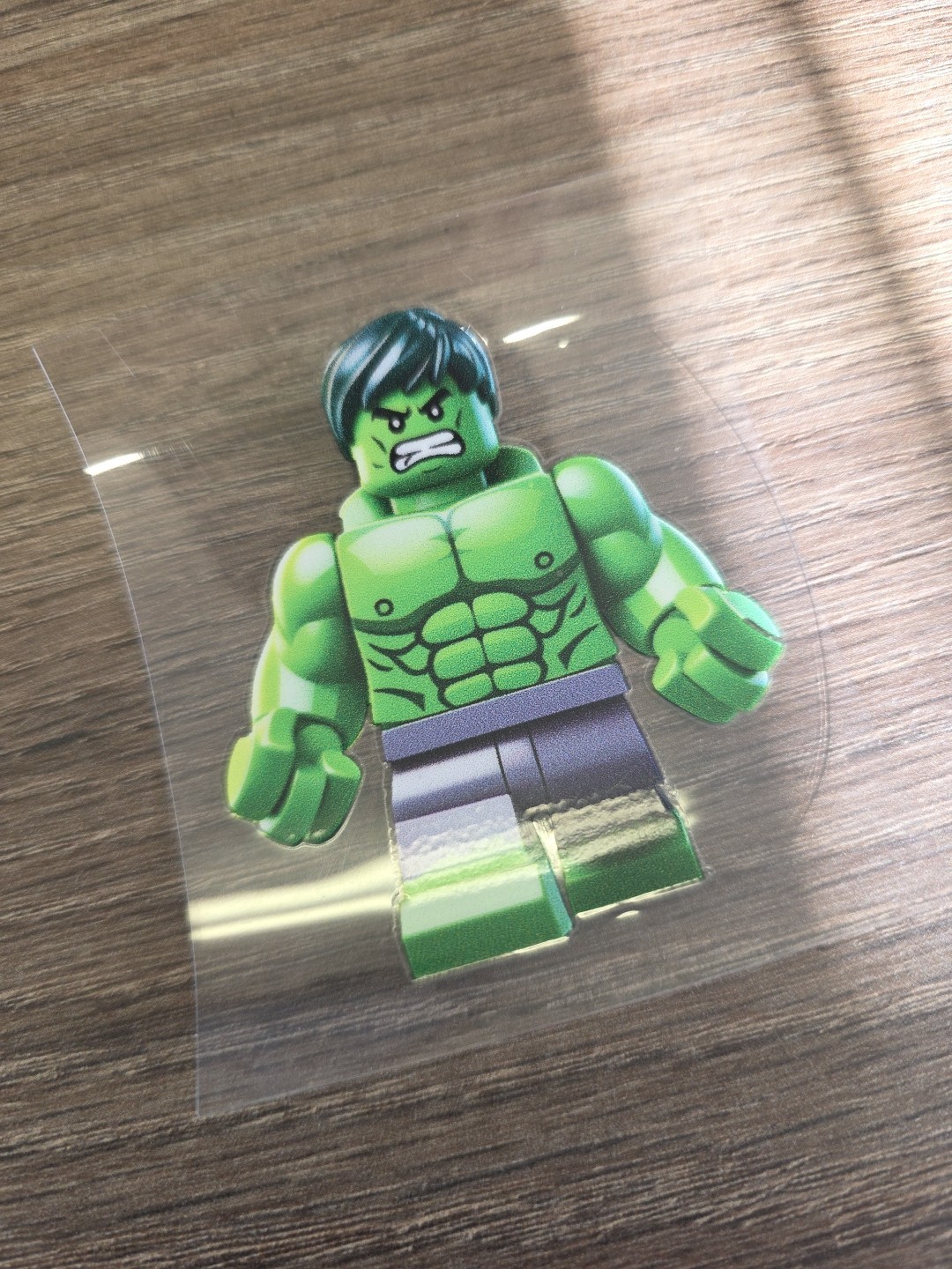 Lego Hulk Figurine UVDTF Decal Made In USA Waterproof