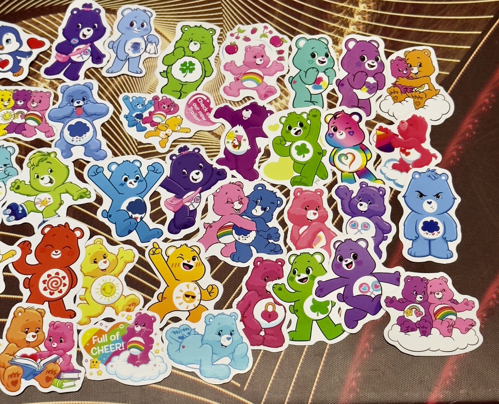 52 Pieces Bundle Pack Carebears Stickers Glossy Finish