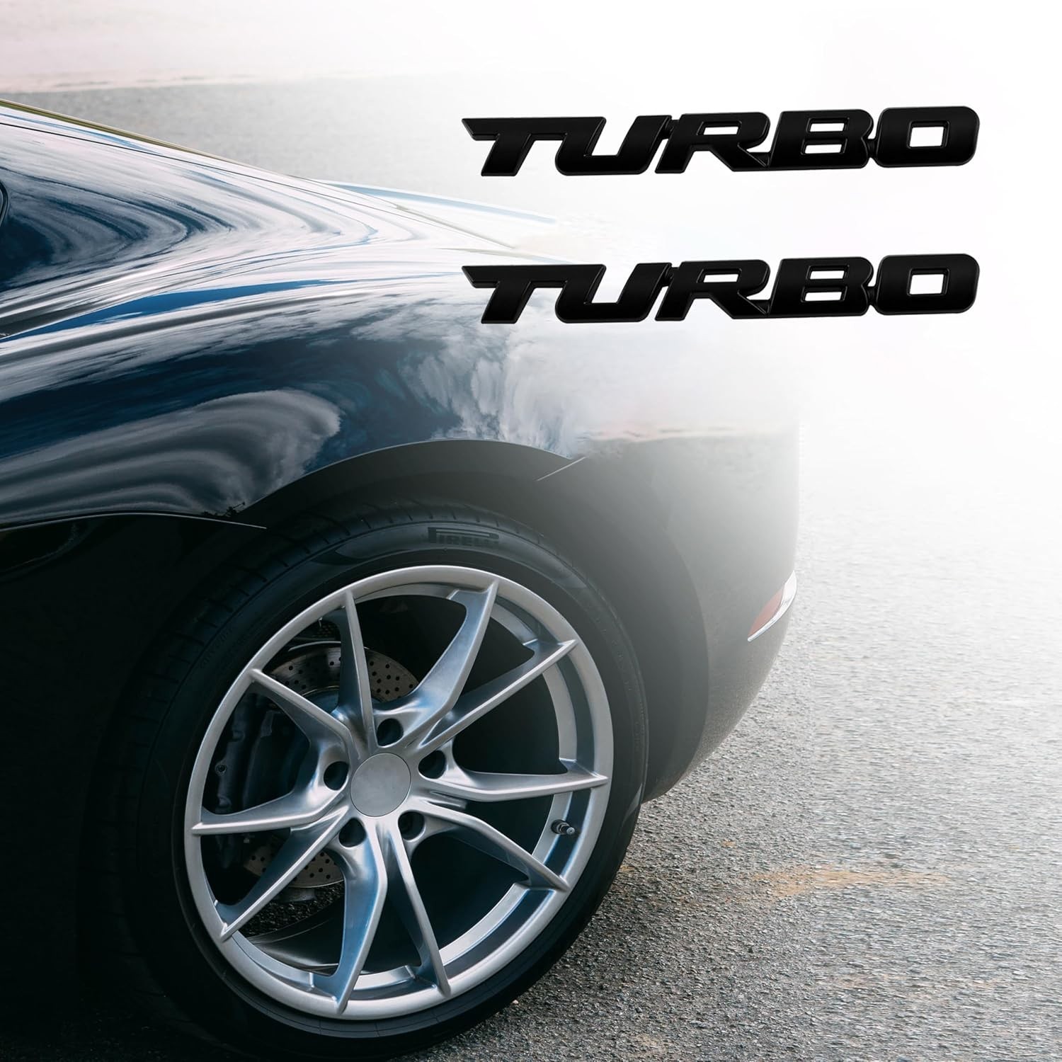 High-Quality 3D Turbo Emblem Badge for All Vehicle Types – Easy to Install