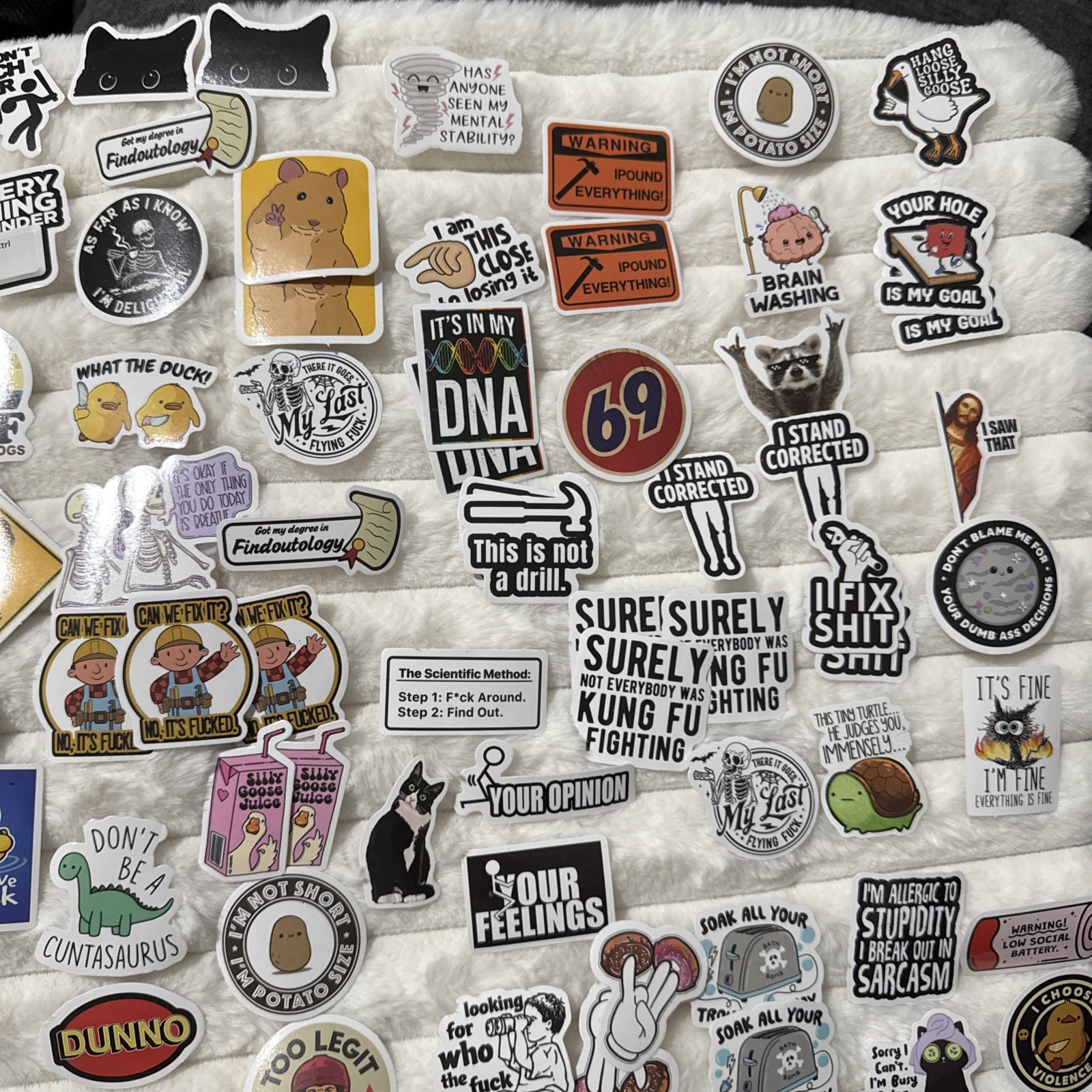130 Pcs Funny Saying Stickers for Adults Quote Water Bottles Stickers Bumper Wal
