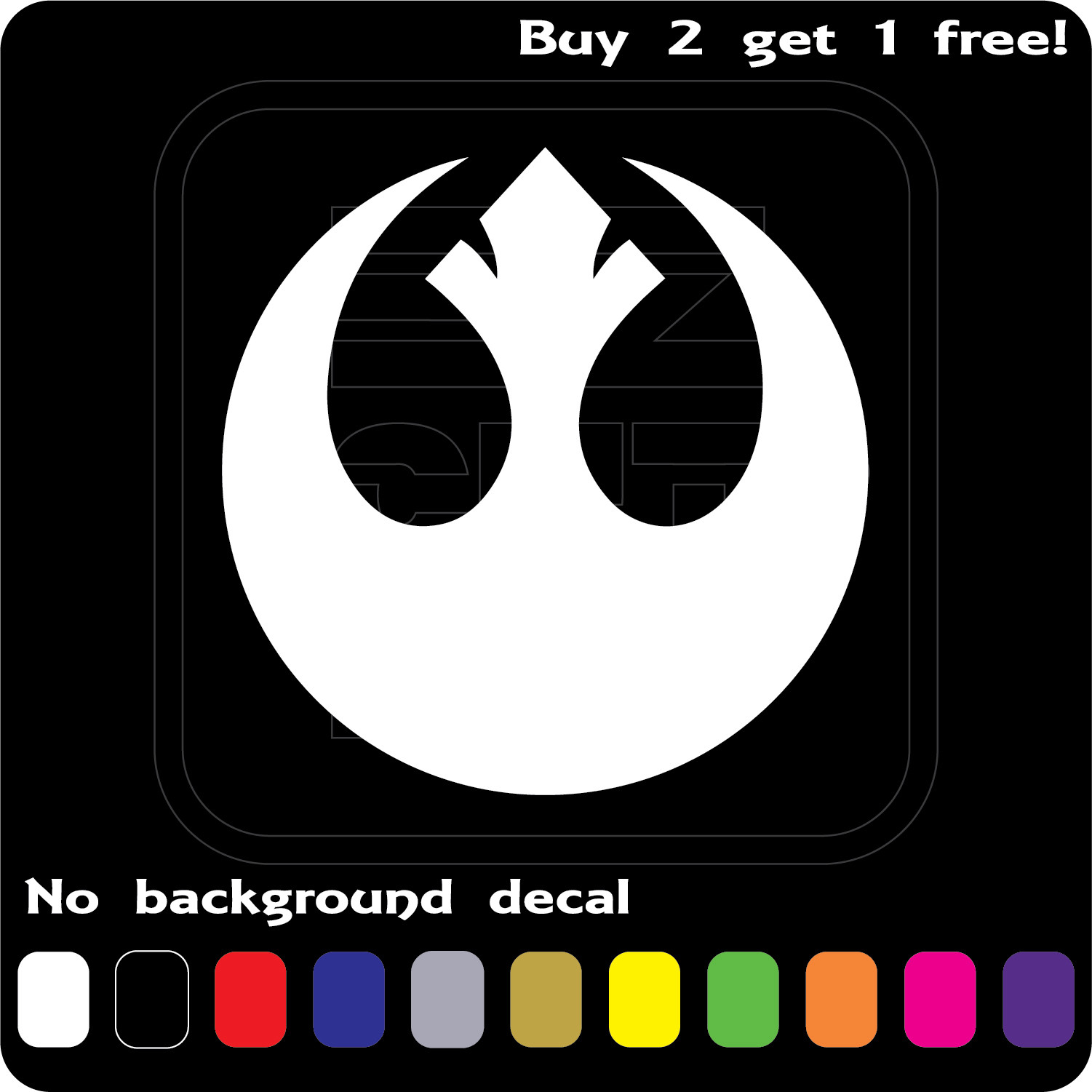 REBEL ALLIANCE STAR WARS LOGO STICKER VINYL DECAL CAR WINDOW JEDI