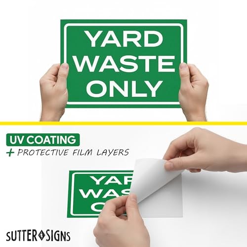 4pk Yard Waste Stickers 10"x7" Weatherproof Vinyl