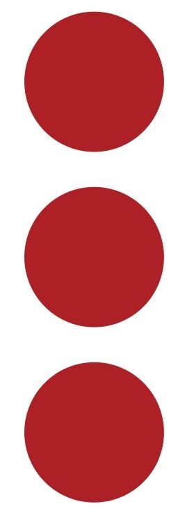 3" Red Round Label Dots Stickers Color Coding Inventory 3 Inch Dot