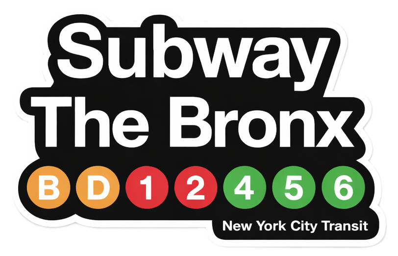 THE BRONX – SUBWAY – SUBWAY SIGN – NEW YORK – BRONX – MTA – STICKER – DECAL
