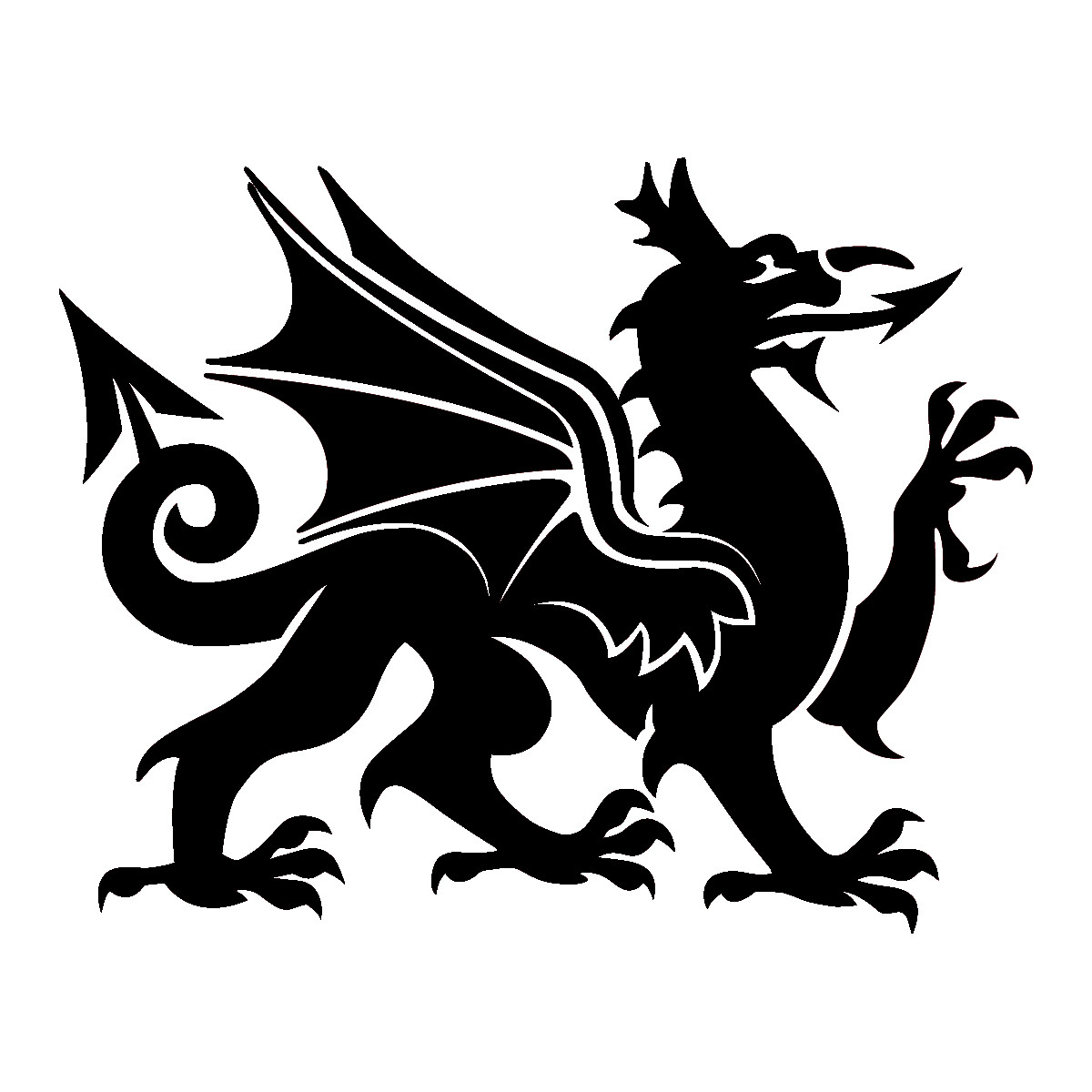 Welsh Dragon Vinyl Decal Sticker Car Camper Van Wall Art Cymru Ddraig Goch