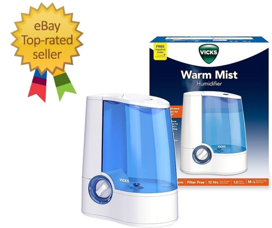Warm Mist Humidifier – Air Humidifier for Bedroom, Home Large Room,