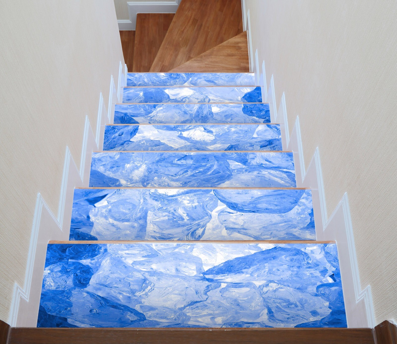 3D Ice Cube Art W122 Stairs Risers Decoration Photo Mural Vinyl Wallpaper Vera