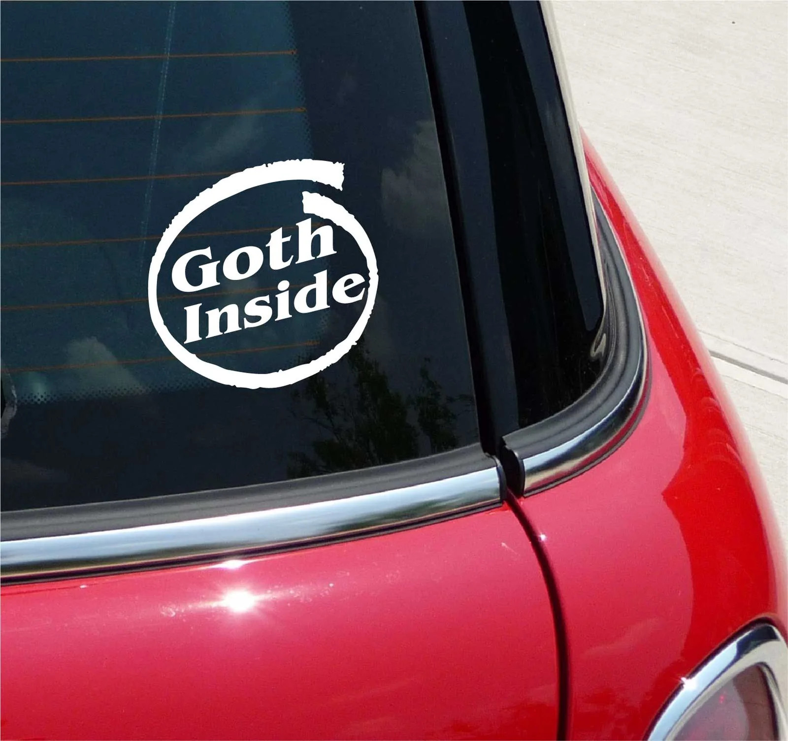 GOTH INSIDE MORBID GOTHIC PUNK GRAPHIC DECAL STICKER ART CAR WALL DECOR