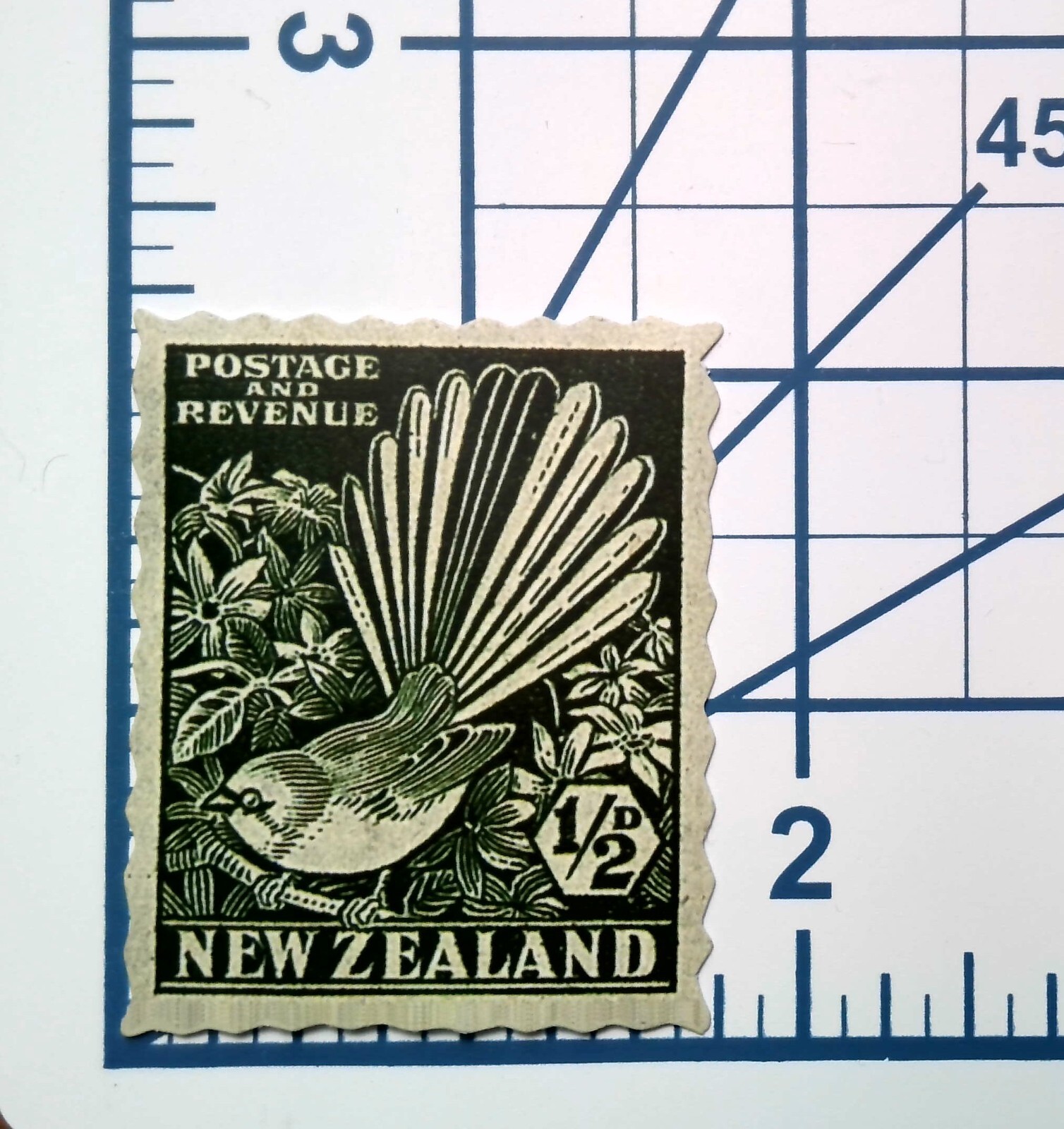 New Zealand Fantail Bird Stamp Vinyl Sticker Die Cut Scrapbooking Journal Decal
