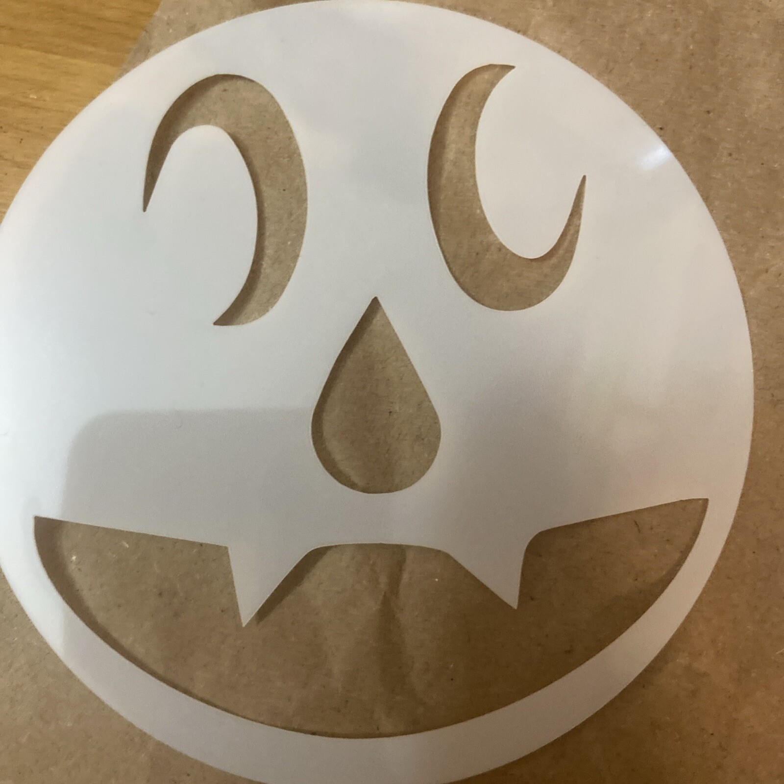 7 PACK Pumpkin Carved Faces Vinyl Decals Halloween Carving 6 In Round