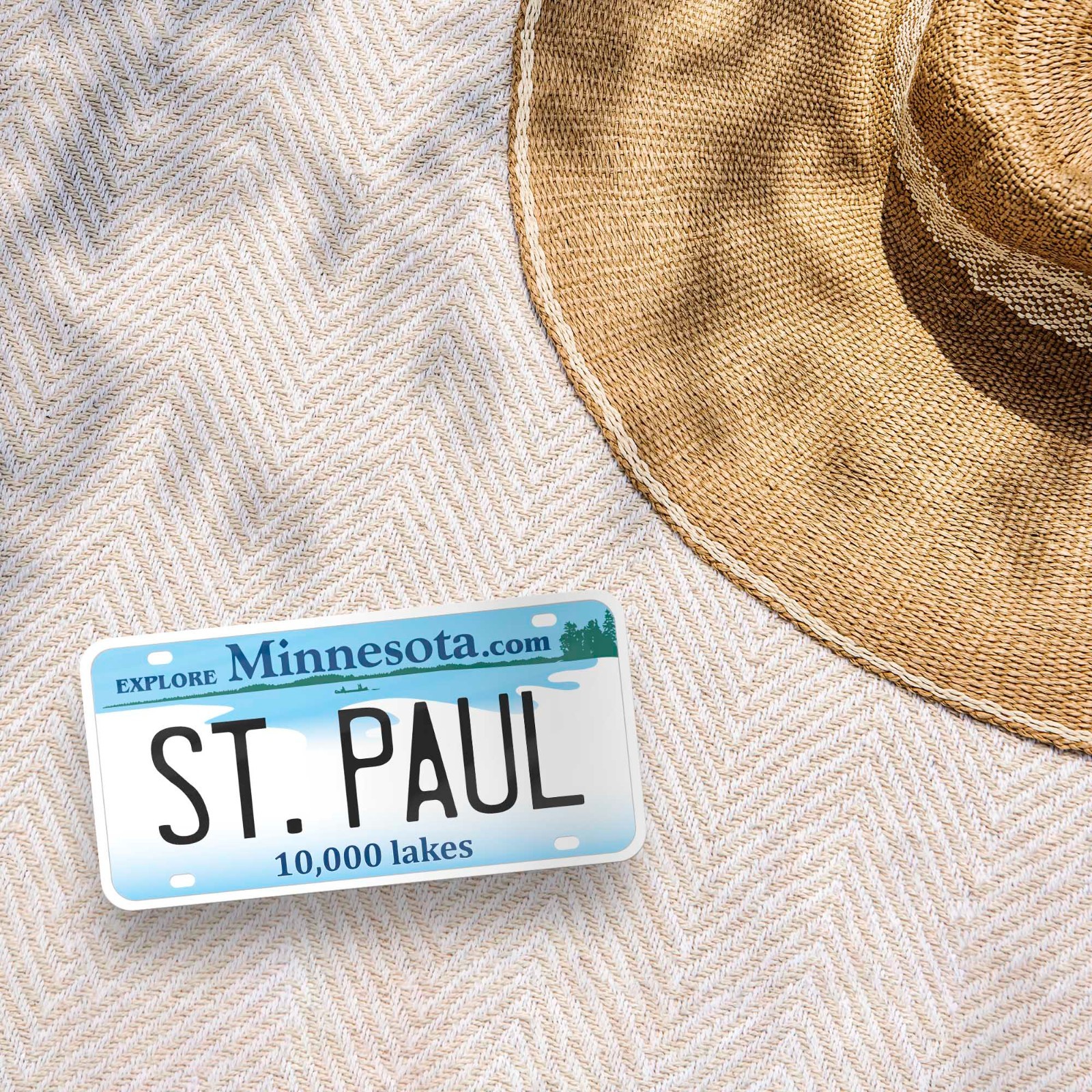 Minnesota License Plate Stickers- Choose Your MN City or Saying Decal for Laptop