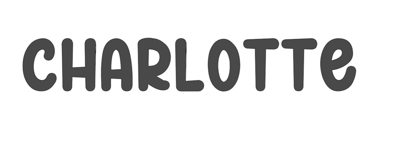 New CHARLOTTE Personalized Name Vinyl Decal for Cups tumblers Crafts walls Phone