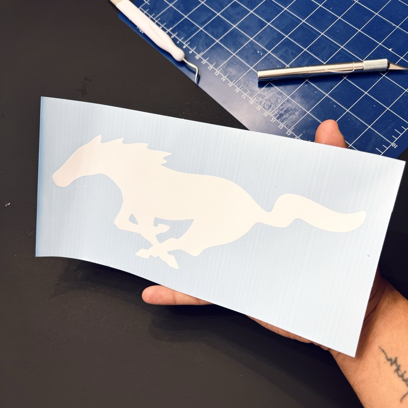Mustang Horse Logo Decal – Car Truck Window Sticker – Ford Pony Vinyl Graphic