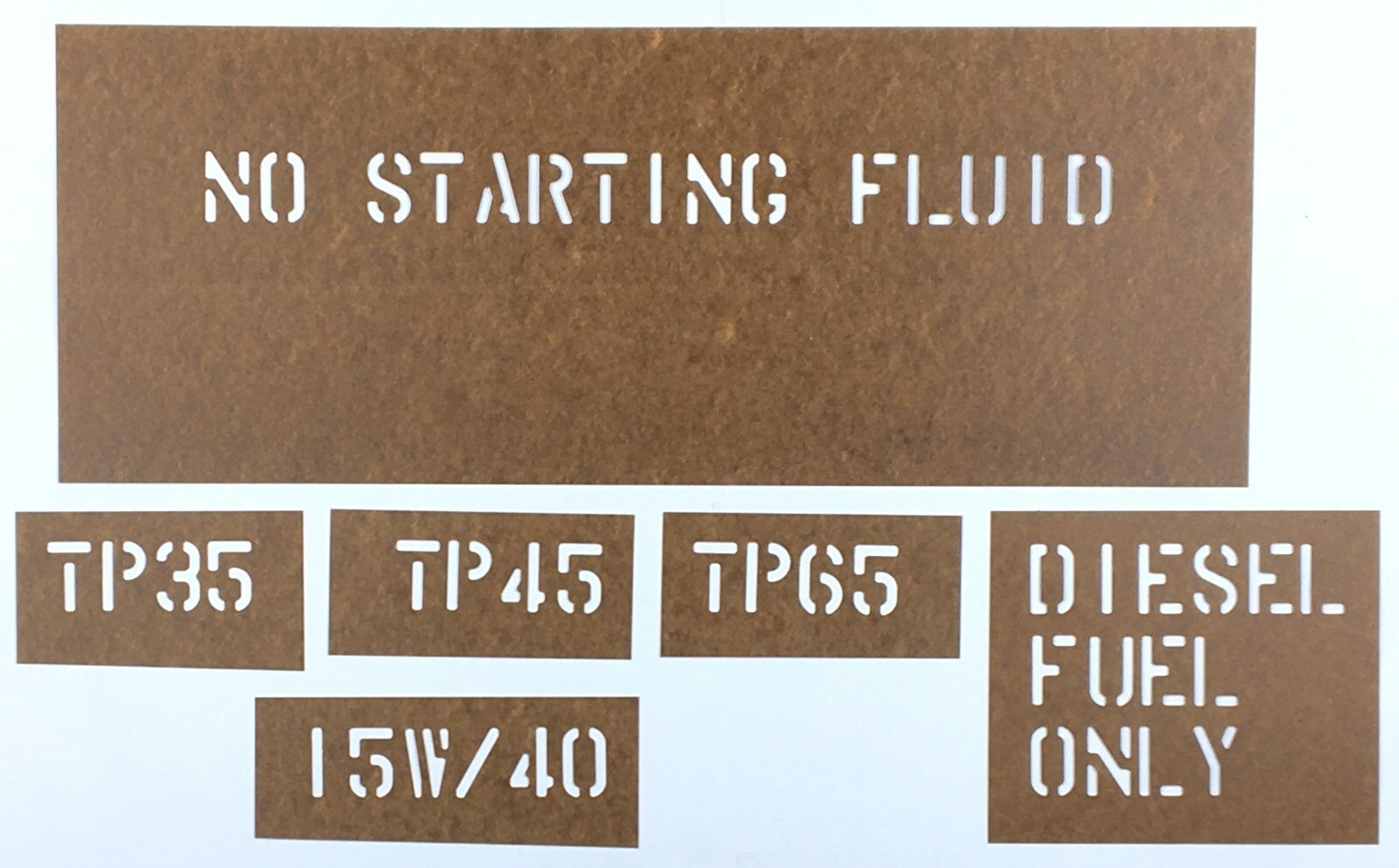 CHEVY K5 BLAZER MILITARY VEHICLE TRUCK OILBOARD STENCIL SET M1009 1008 1028 1010
