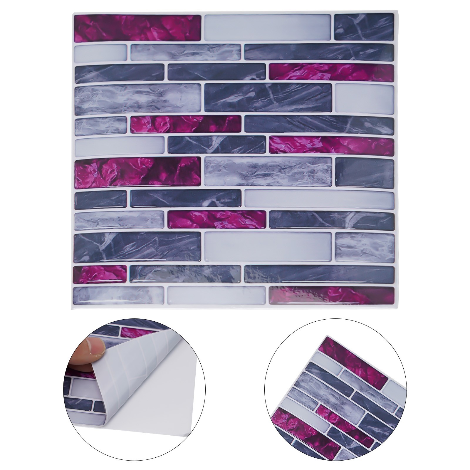 10 Pcs 15x15cm Imitation Marble Wall Stickers for Kitchen Bathroom Backsplash