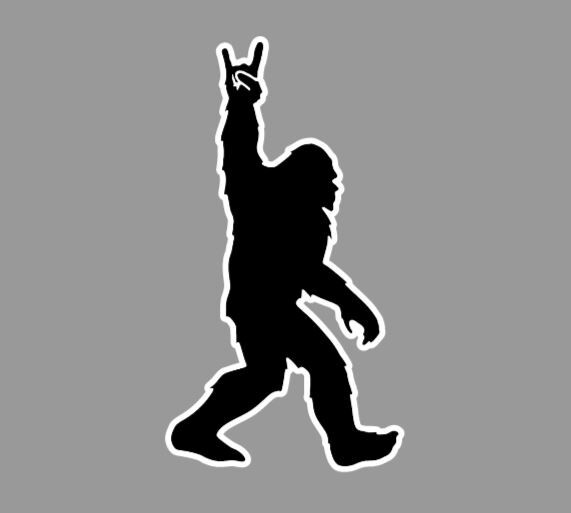 Bigfoot Die Cut Glossy Vinyl Sticker