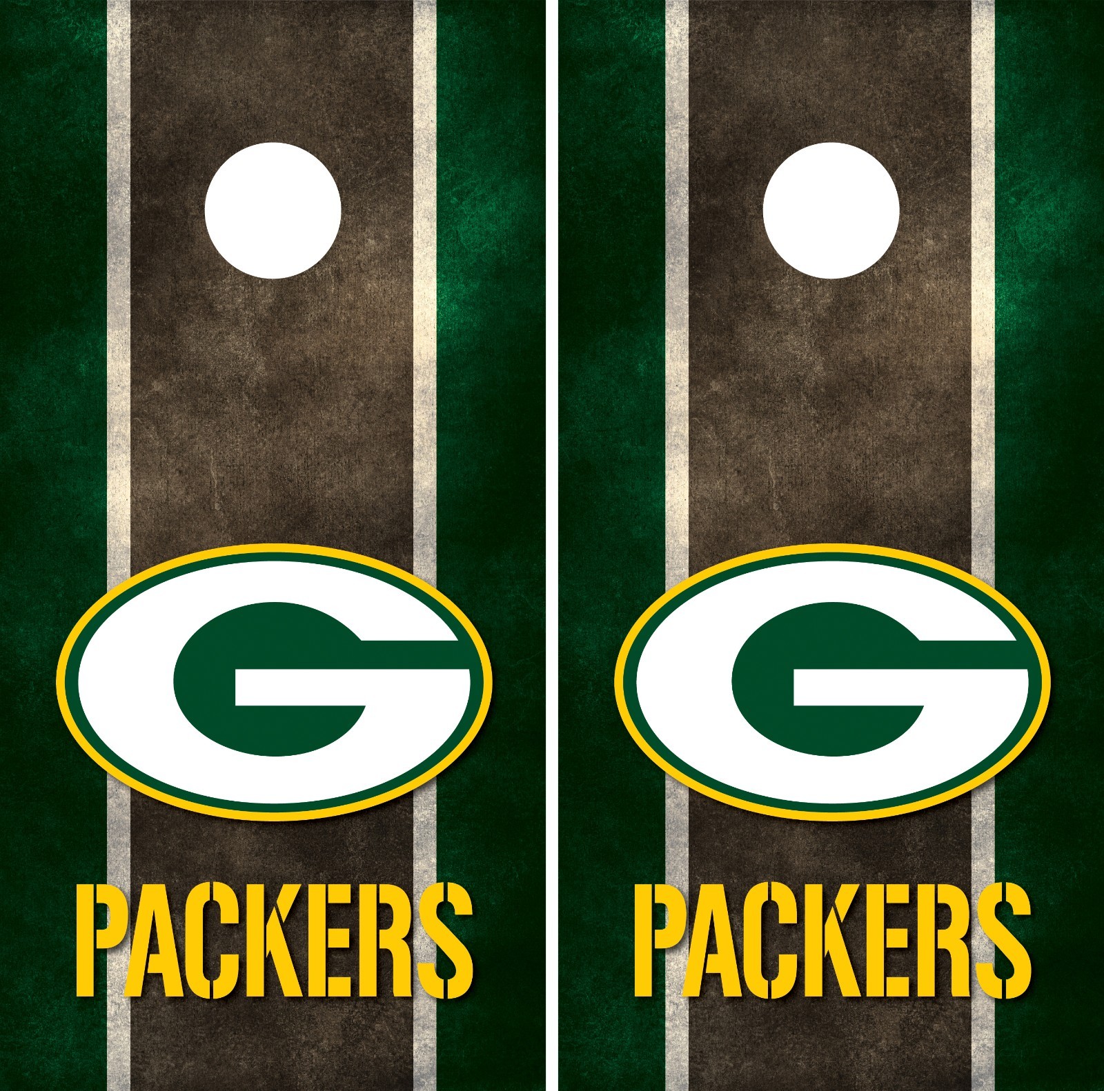 Green Bay Packers Cornhole Board Decal Wrap Wraps (grunge)