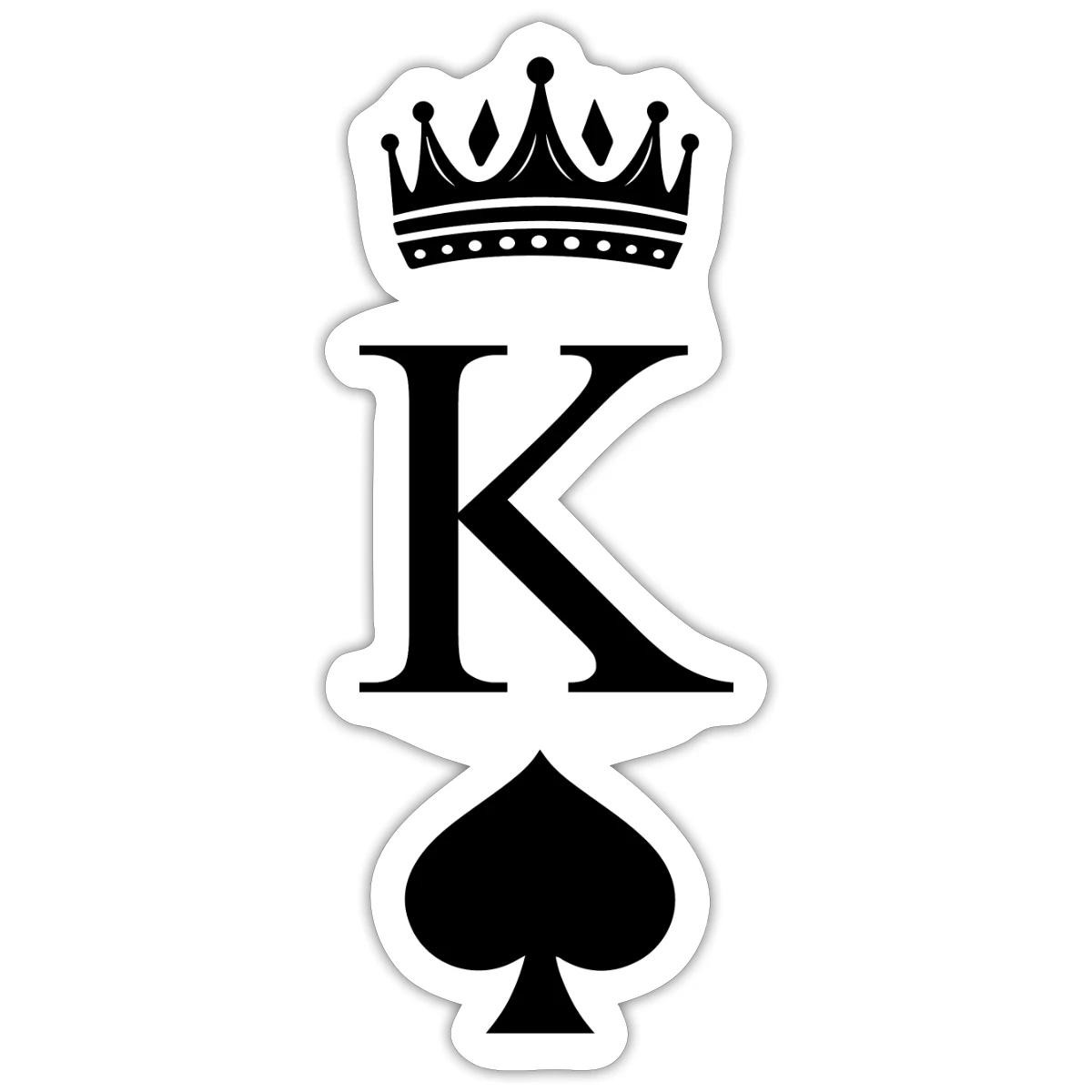 King Of Spades | Matching Couple Poker Card Sticker, max. 4 x 4"