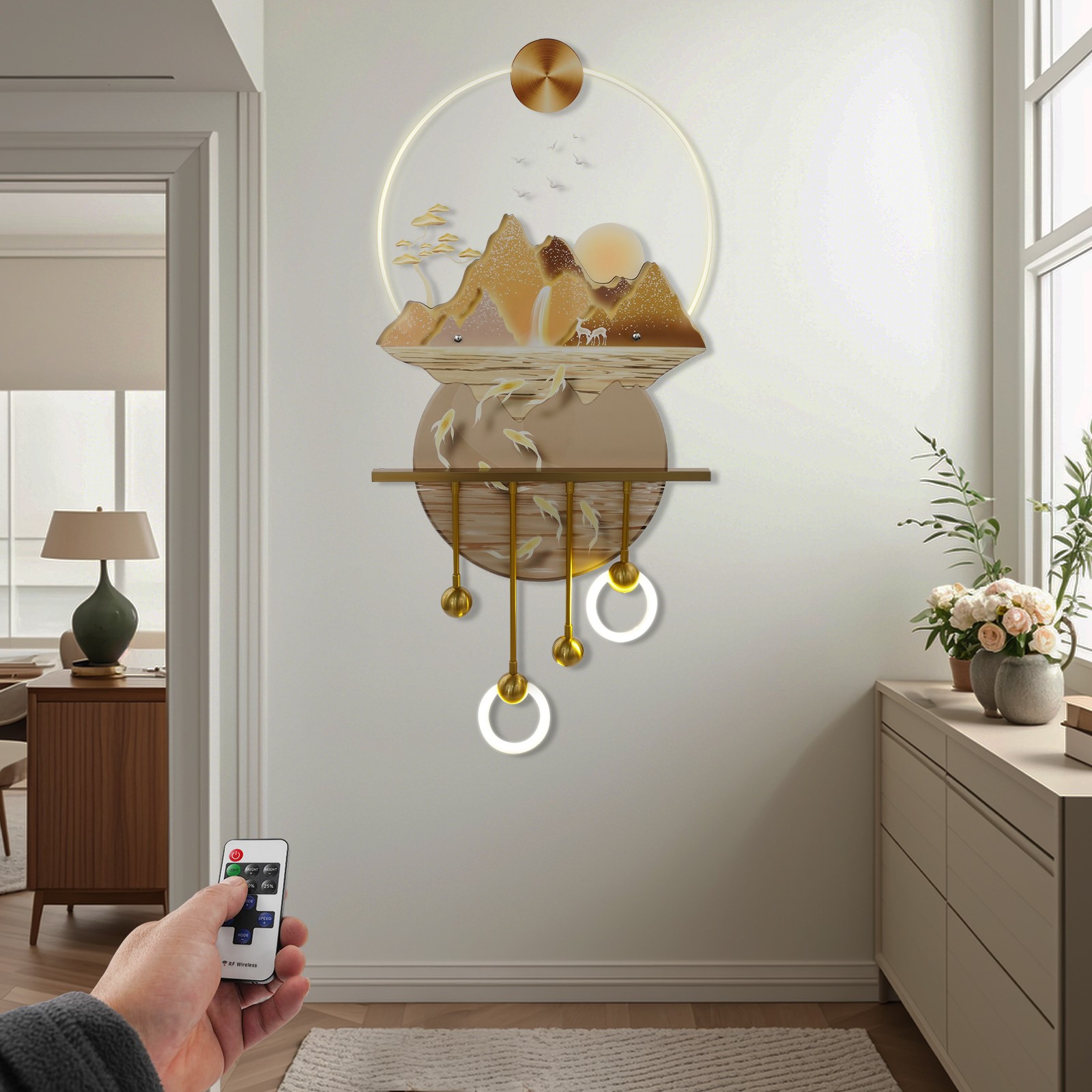 Wall Art Decor with Warm Led Light Art Decor Wall Art Decor for Living Rooms
