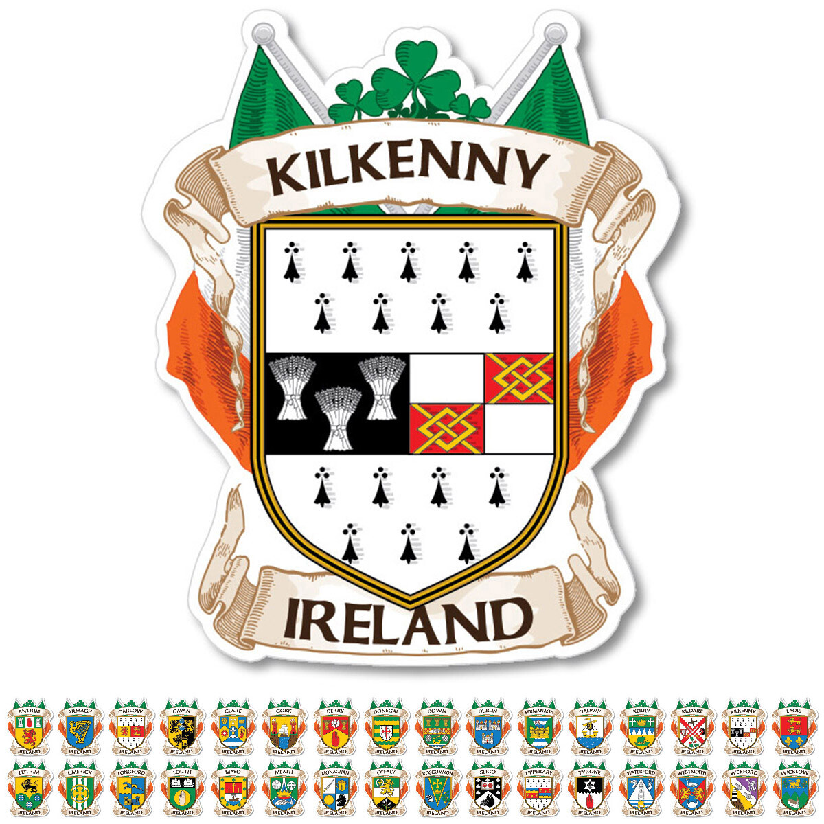 County Kilkenny Ireland Irish Decal Sticker