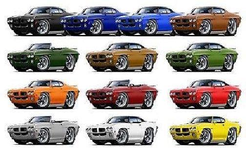 1970 Pontiac GTO Judge Wall Graphic Removable Vinyl Decal Home Decor Mens Room