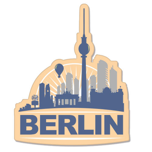 Berlin City Germany Travel car bumper sticker decal 5" x 4"