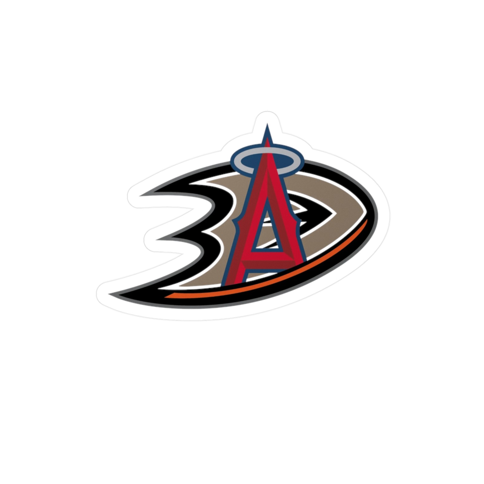 Anaheim Ducks Angels Decals, NHL Hockey Team Stickers, Vinyl Car Decals, Laptop