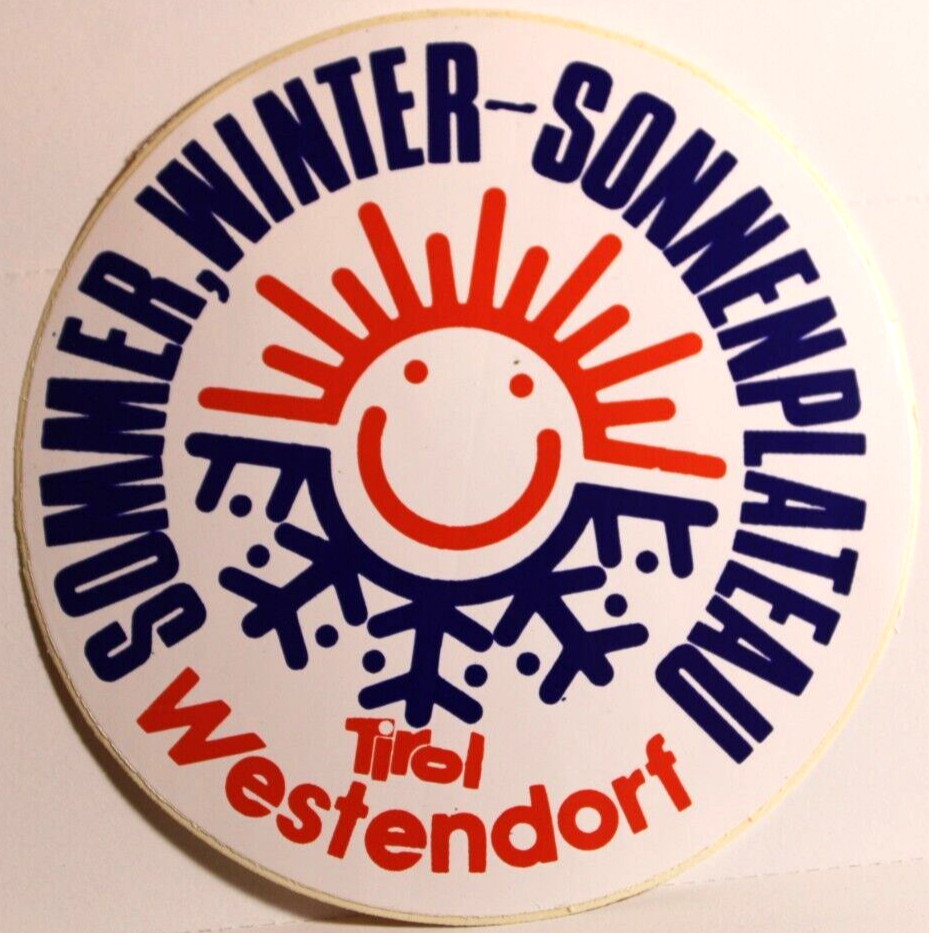 SOMMER,WINTER Sonnenplateau Tirol Austria Snow STICKER Decal Vinyl Travel Souven